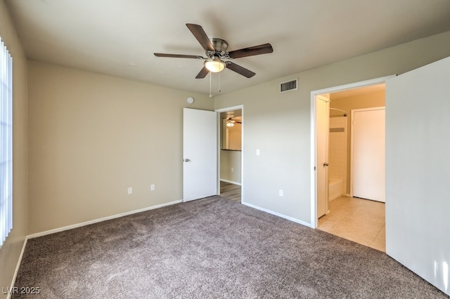 2120 Ramrod Ave Unit 2216, Henderson, NV 89014 - unfurnished bedroom with visible vents, baseboards, a ceiling fan, and carpet