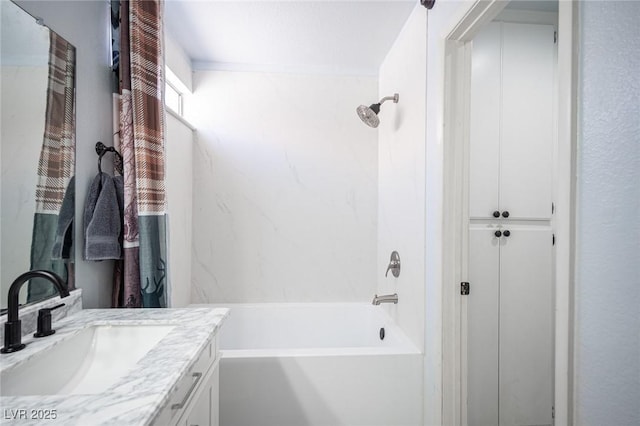 7103 Shadow Crest Dr, Las Vegas, NV 89119 - bathroom with vanity and tub / shower combination