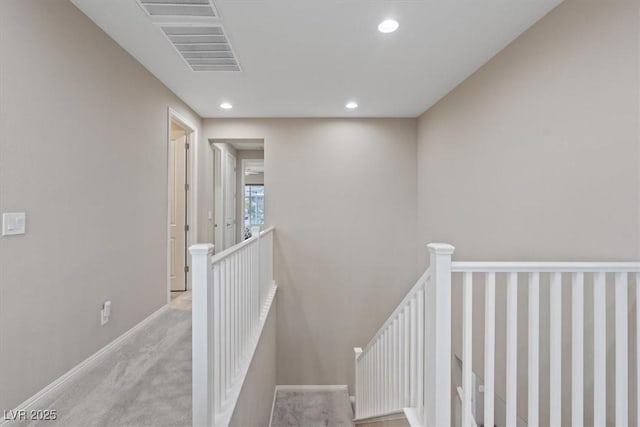 342 Molinetto St, Las Vegas, NV 89138 - stairs with visible vents, baseboards, recessed lighting, and carpet