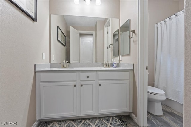 342 Molinetto St, Las Vegas, NV 89138 - full bathroom with a shower with shower curtain, vanity, and toilet