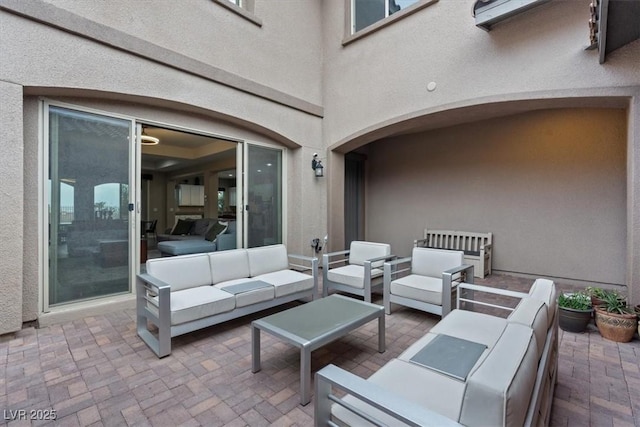 342 Molinetto St, Las Vegas, NV 89138 - view of patio with an outdoor hangout area