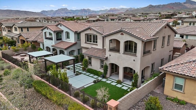 342 Molinetto St, Las Vegas, NV 89138 - birds eye view of property featuring a mountain view and a residential view