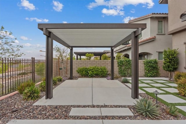 342 Molinetto St, Las Vegas, NV 89138 - view of patio featuring fence and a pergola