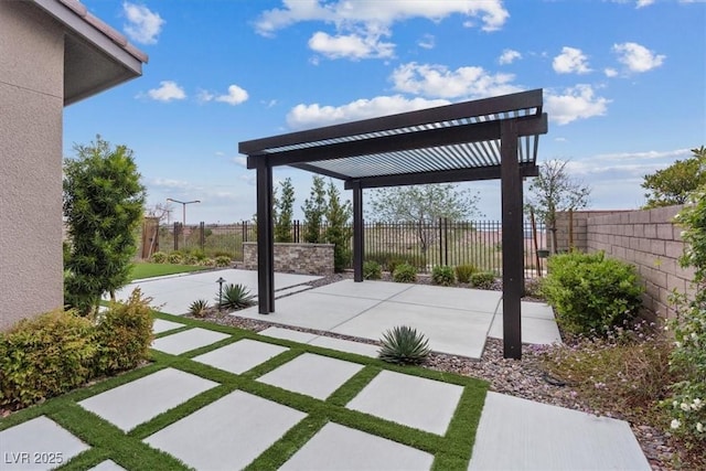 342 Molinetto St, Las Vegas, NV 89138 - view of patio featuring a pergola and fence