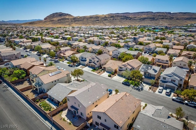 6973 Pacific Coast St, Las Vegas, NV 89148 - birds eye view of property with a residential view and a mountain view