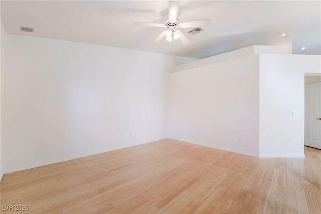 4176 Skywalker Ave, Las Vegas, NV 89120 - spare room with light wood finished floors, a ceiling fan, and baseboards