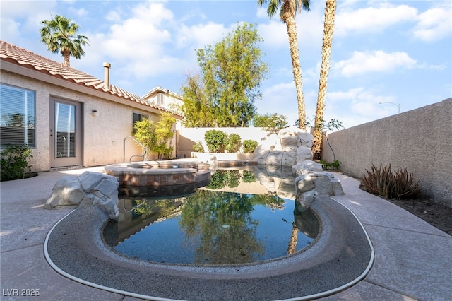4176 Skywalker Ave, Las Vegas, NV 89120 - view of swimming pool with a fenced backyard and a pool with connected hot tub