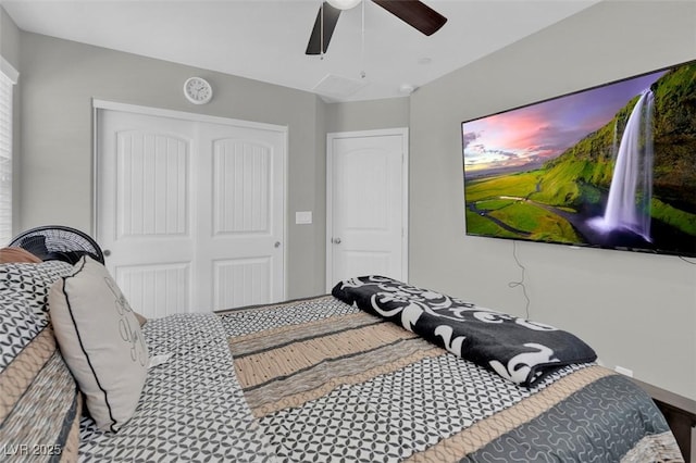 301 Resolute Ave, Henderson, NV 89011 - bedroom with a closet and a ceiling fan