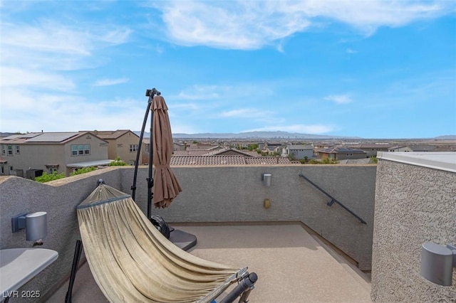 301 Resolute Ave, Henderson, NV 89011 - view of patio / terrace featuring a balcony, a residential view, and a mountain view