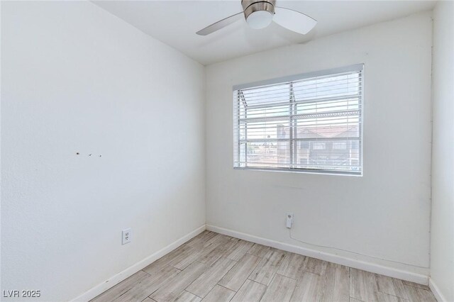 4732 Krissylouise Way, Las Vegas, NV 89121 - unfurnished room featuring light wood-style flooring, baseboards, and a ceiling fan