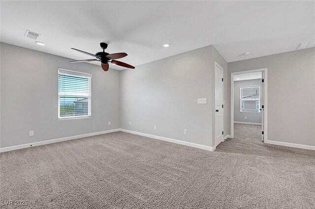 8349 Pollenzo Ave, Las Vegas, NV 89178 - carpeted spare room with ceiling fan, baseboards, and recessed lighting