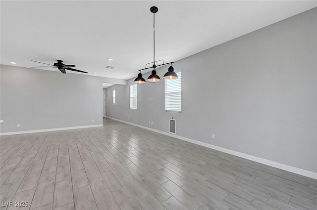 8349 Pollenzo Ave, Las Vegas, NV 89178 - empty room featuring wood finished floors, recessed lighting, baseboards, and a ceiling fan