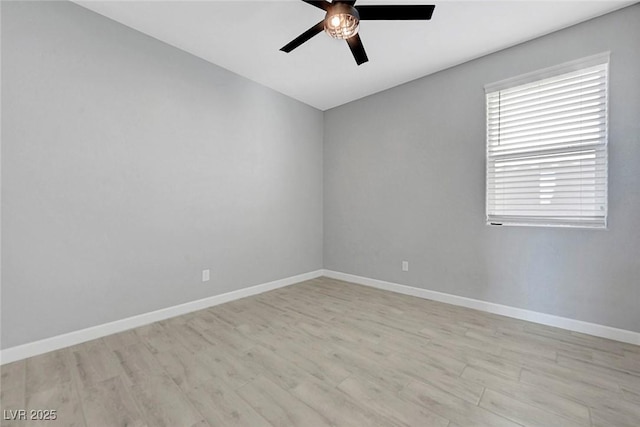 8349 Pollenzo Ave, Las Vegas, NV 89178 - unfurnished room featuring a ceiling fan, light wood-style flooring, and baseboards