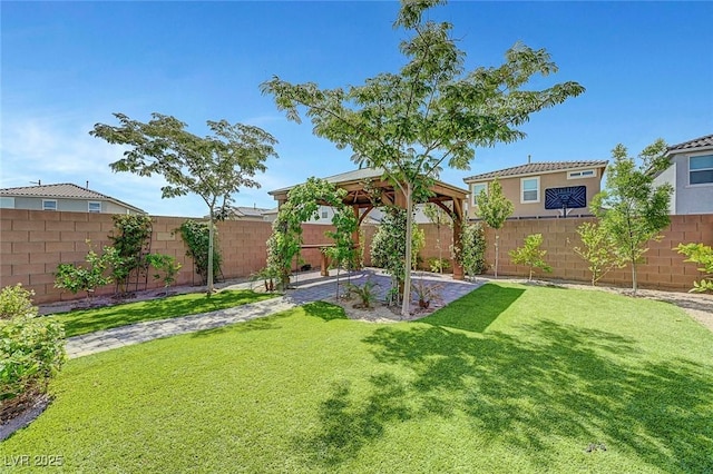8349 Pollenzo Ave, Las Vegas, NV 89178 - view of yard with a gazebo and a patio