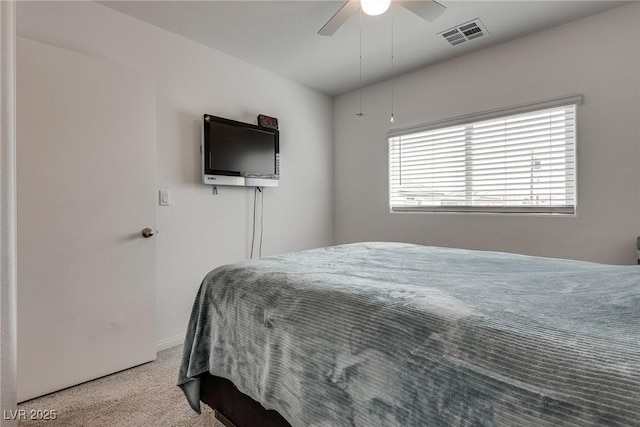 5256 Sherwood Forest Ln, Las Vegas, NV 89122 - carpeted bedroom featuring a ceiling fan and visible vents