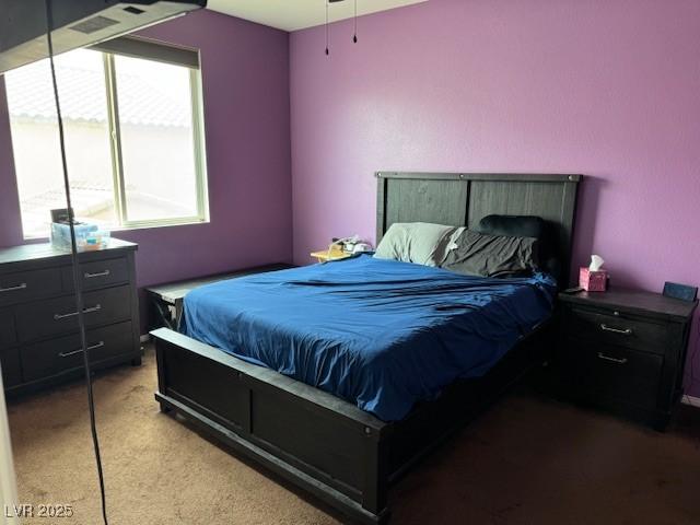 bedroom with carpet