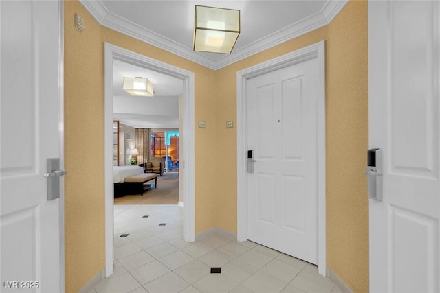 135 E Harmon Ave Unit 2515, Las Vegas, NV 89109 - entrance foyer featuring light tile patterned flooring, baseboards, and ornamental molding