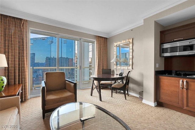 135 E Harmon Ave Unit 2515, Las Vegas, NV 89109 - living area with crown molding and baseboards