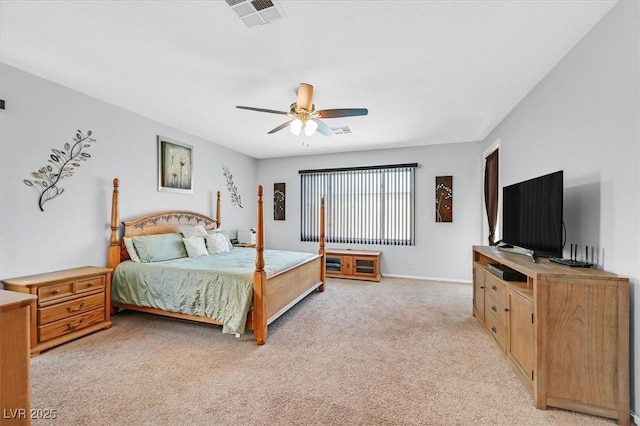 8828 Monte Oro Dr, Las Vegas, NV 89131 - bedroom featuring light colored carpet and ceiling fan