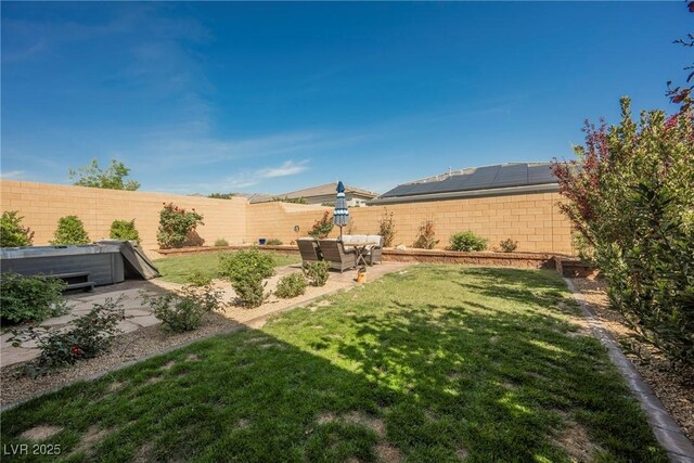 10126 Cliff Dwellings Ave, Las Vegas, NV 89178 - view of yard featuring a patio and a hot tub