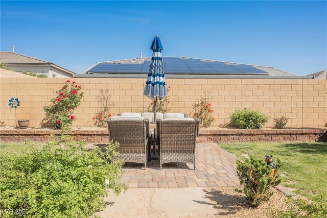 view of patio / terrace featuring a fenced backyard