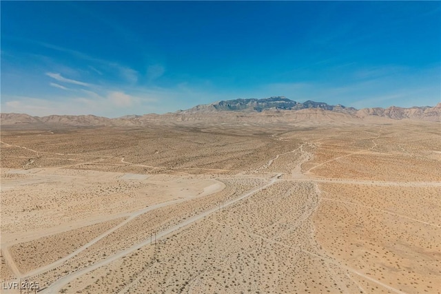property view of mountains with a rural view and a desert view
