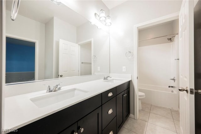 10126 Cliff Dwellings Ave, Las Vegas, NV 89178 - full bath with double vanity, bathing tub / shower combination, and tile patterned floors