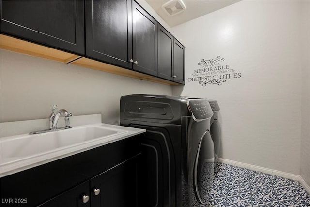 10126 Cliff Dwellings Ave, Las Vegas, NV 89178 - washroom featuring cabinet space and washer and clothes dryer