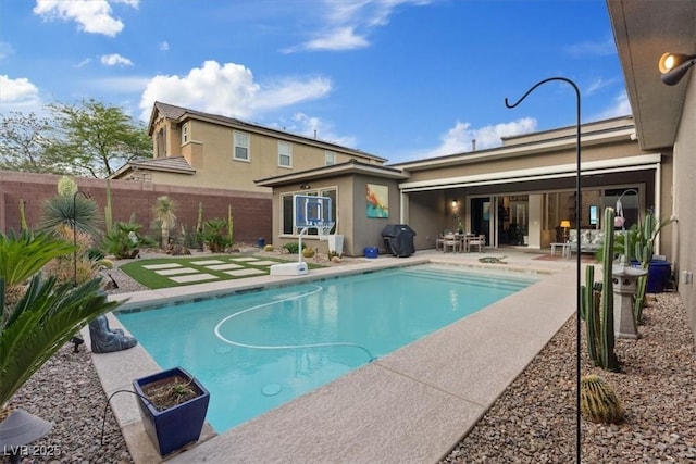 10018 Regency Square Ave, Las Vegas, NV 89148 - view of pool with a patio area and grilling area