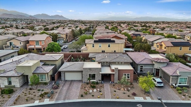 10018 Regency Square Ave, Las Vegas, NV 89148 - aerial view of residential area featuring a mountainous background