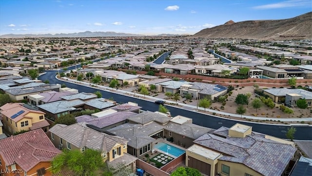 10018 Regency Square Ave, Las Vegas, NV 89148 - aerial view of residential area featuring a mountainous background