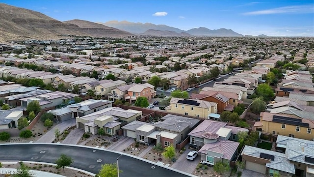 10018 Regency Square Ave, Las Vegas, NV 89148 - aerial view of residential area featuring a mountain backdrop