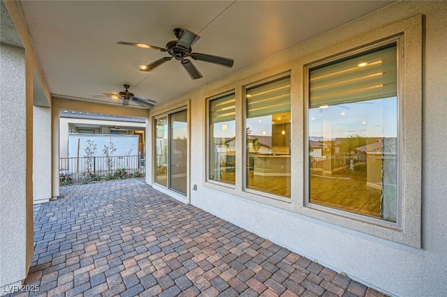 26 Sun Mirage Ave, Henderson, NV 89011 - view of patio / terrace featuring a ceiling fan and fence