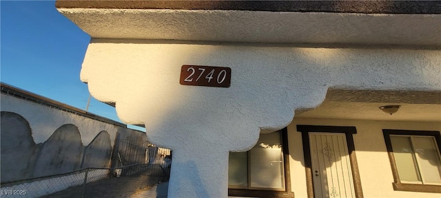 2740 Vita Dr, North Las Vegas, NV 89030 - details featuring stucco siding