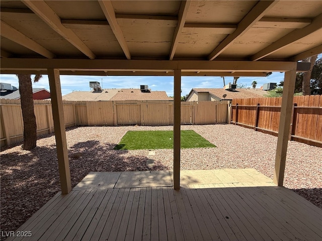 5653 White Cap St, Las Vegas, NV 89110 - deck featuring a fenced backyard and a patio