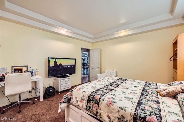 7165 Mira Monte Cir, Las Vegas, NV 89120 - carpeted bedroom featuring a tray ceiling and recessed lighting