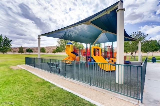 7165 Mira Monte Cir, Las Vegas, NV 89120 - community playground featuring a yard and fence