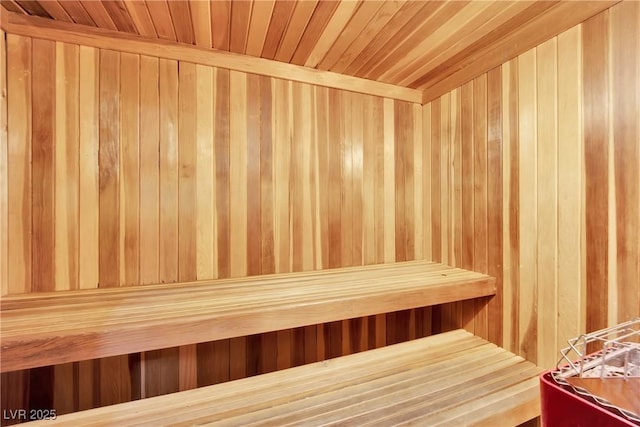 view of sauna