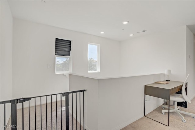 5692 Tinar St, Las Vegas, NV 89113 - unfurnished office featuring recessed lighting, carpet floors, visible vents, and baseboards