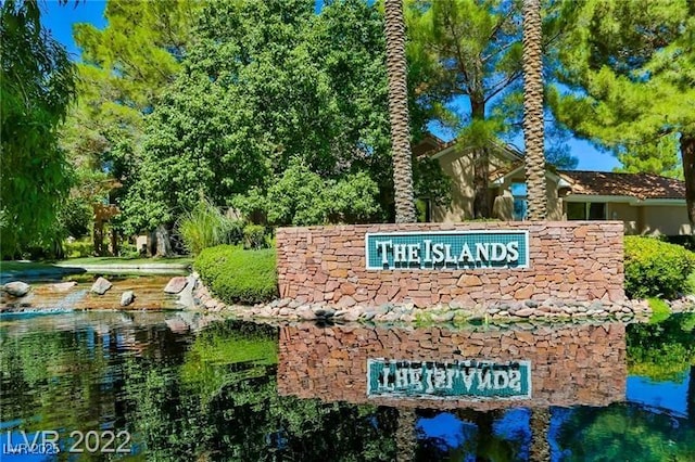 view of community sign