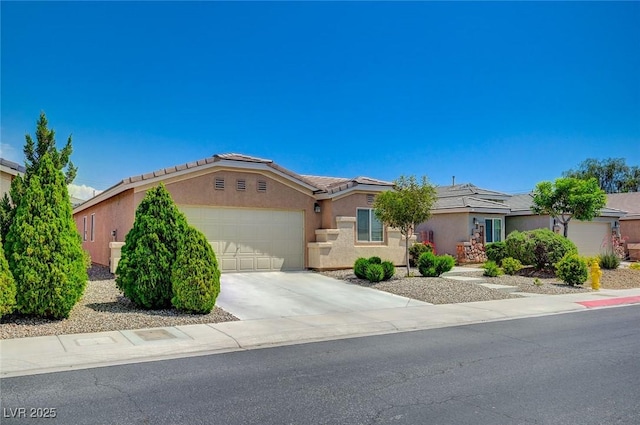 7822 Whitlocks Mill Ave, Las Vegas, NV 89147 - view of front facade with an attached garage, stucco siding, and concrete driveway