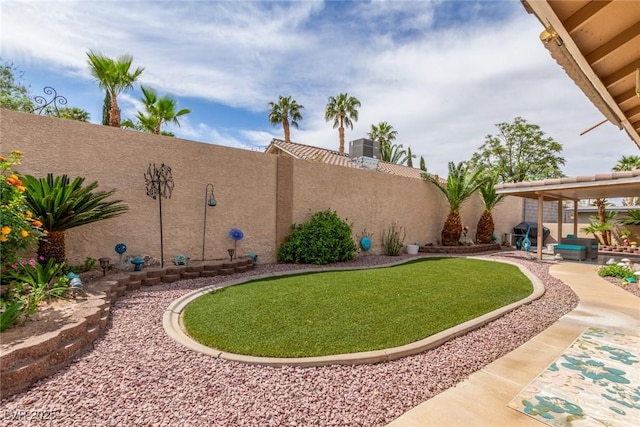 805 Blue Springs Dr, Henderson, NV 89002 - view of yard featuring a fenced backyard and central AC