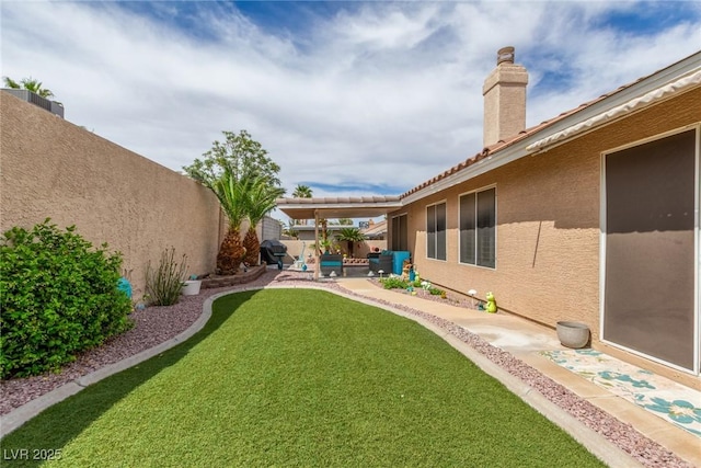 805 Blue Springs Dr, Henderson, NV 89002 - view of yard featuring a fenced backyard and a patio
