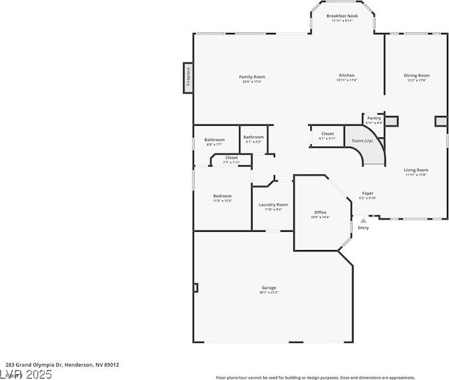 283 Grand Olympia Dr, Henderson, NV 89012 - floor plan / room layout