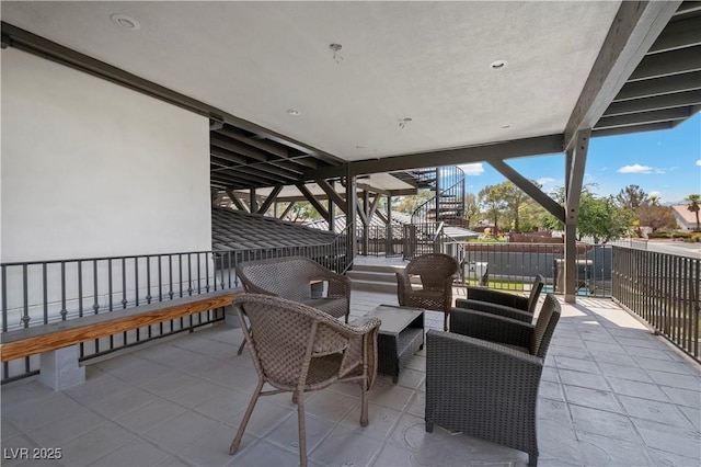 2715 Twin Palms Cir, Las Vegas, NV 89117 - view of patio / terrace featuring stairway
