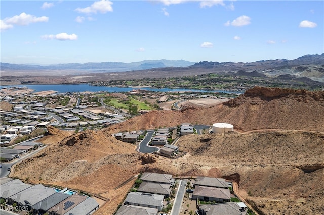 12 Tatahatso Point St, Henderson, NV 89011 - aerial view of property's location featuring a water and mountain view and nearby suburban area