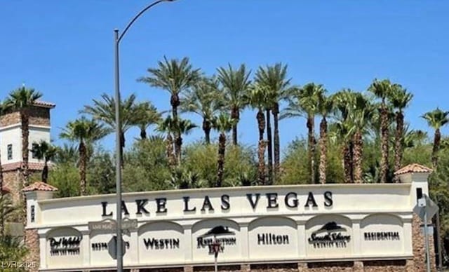 view of community sign