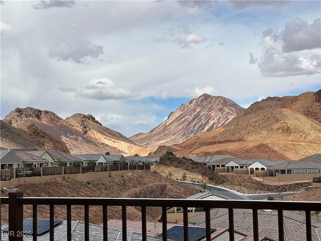 mountain view with a residential view