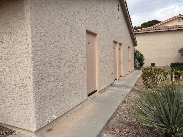 view of property exterior featuring stucco siding