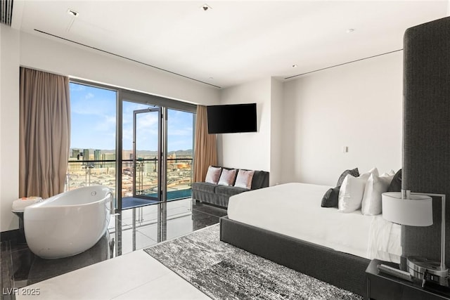 bedroom with access to exterior